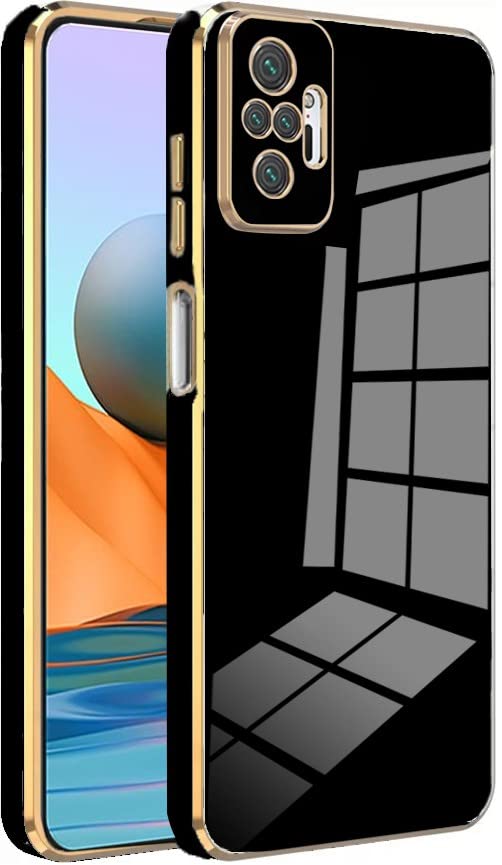 KARWAN®️ Luxury 6D Chrome Back Cover Case Compatible for Redmi Note 10 Pro |Slim Shockproof Soft TPU | Raised Lips Protection | Camera Protection | Stylish Back Case and Cover | -Black (B0BGDT18CD) Amazon Price History, Amazon Price Tracker