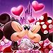 Kit de broderie diamant 5D par numéro, Mickey MinMickey Minnie Loves en forme de cœur pour broderie au point de croix fournitures artistiques et artisanales décoration murale 30x30 cm
