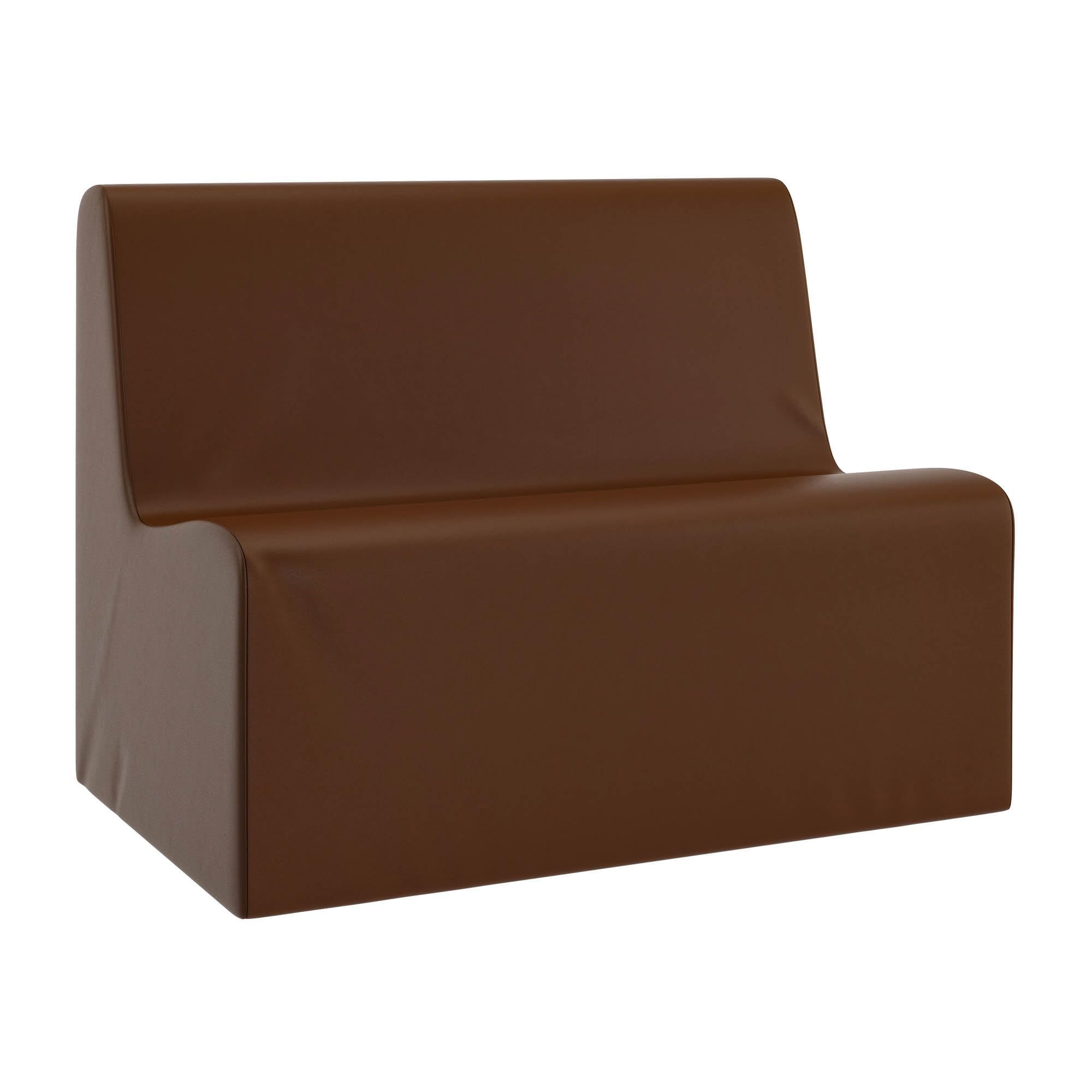 Children's Factory Large Contour Sofa, Mix-and-Match Kids Chairs, Sofas, Corner Ottomans and Cubes, Foam-Filled and Water-Resistant, Flexible Seating for Classroom Elementary, Walnut Kids Couch
