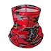 Eshining Bedrucktes Multifunktionstuch Bandana Halstuch Kopftuch: Face Shield Material ist flexibel und atmungsaktiv - Maske fürs Motorrad, Fahrrad und Skifahren (Maske, Rot)