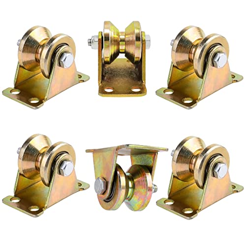 Poleas para cuerdas, 6 unidades de 30 mm, ruedas giratorias de acero engrosado, para cuerdas, cuerdas de acero, fuerte capacidad de carga, para interiores y exteriores, cortinas
