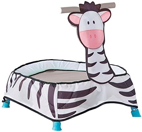 KidActive 304ZEB Baby Zebra Toddler Trampoline Toy, Black/White