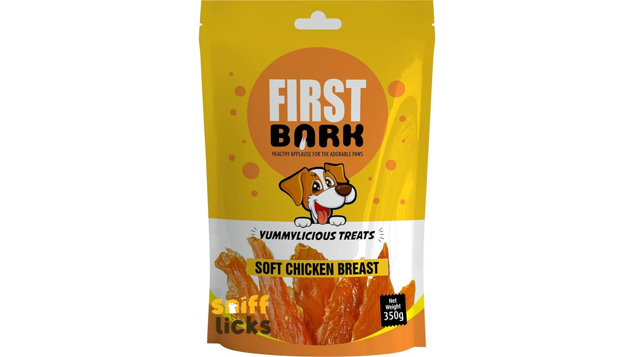 First Bark Perfect Healthy Training & Yummylicious Treats for Your Dog Soft Chicken Breast (Pack of 2-350g) by Sniff N Licks (B0CT8N64DJ) Amazon Price History, Amazon Price Tracker