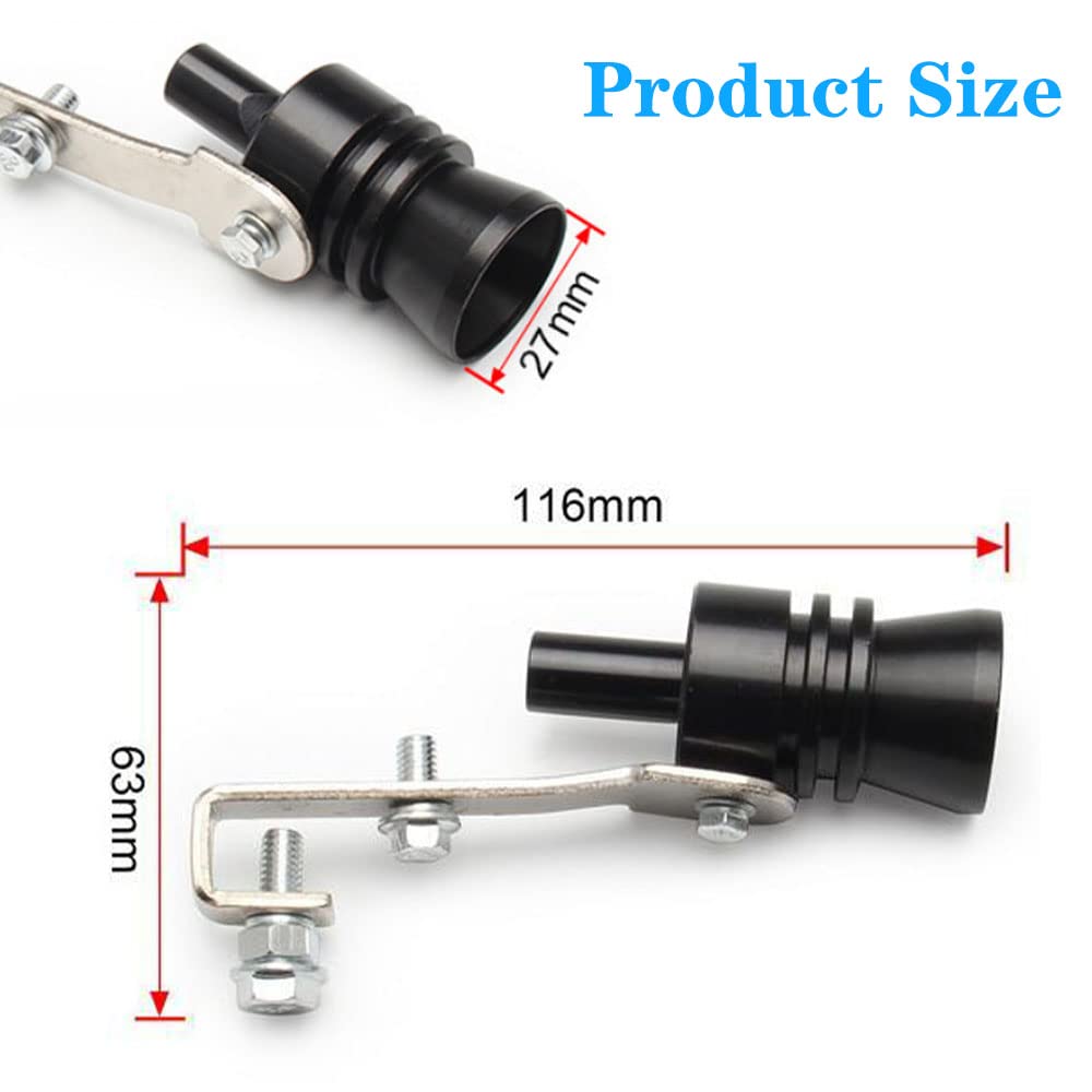 2 Fischietti Turbo Per Scarico Auto - Lega Alluminio, Suono Turbo Simulato, Universale Per Auto E Moto - Foto 8