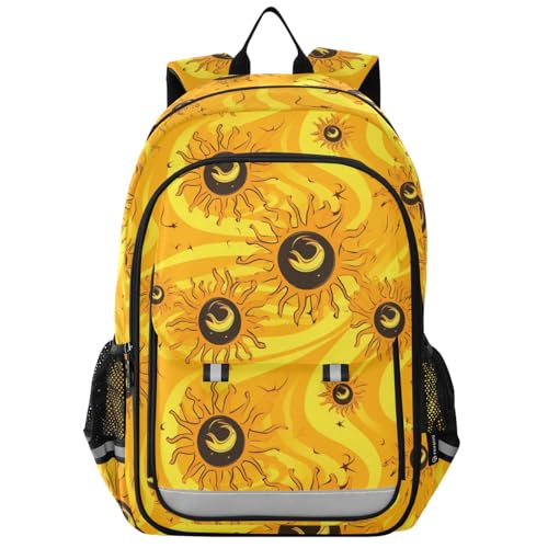 Sac à dos de voyage pour enfants garçons filles avec grand espace cartable jaune Mnsruu