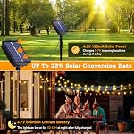 Realky Guirnaldas Luces Exterior Solar, 100 LED 18M Guirnalda Luces Solares con Función de Memoria, 8 Modos IP65 Impermeable Cadena de Luz Solar para Jardín, Patio, Navidad, Fiesta – Blanco Cálido
