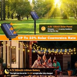 Realky Guirnaldas Luces Exterior Solar, 100 LED 18M Guirnalda Luces Solares con Función de Memoria, 8 Modos IP65 Impermeable Cadena de Luz Solar para Jardín, Patio, Navidad, Fiesta – Blanco Cálido
