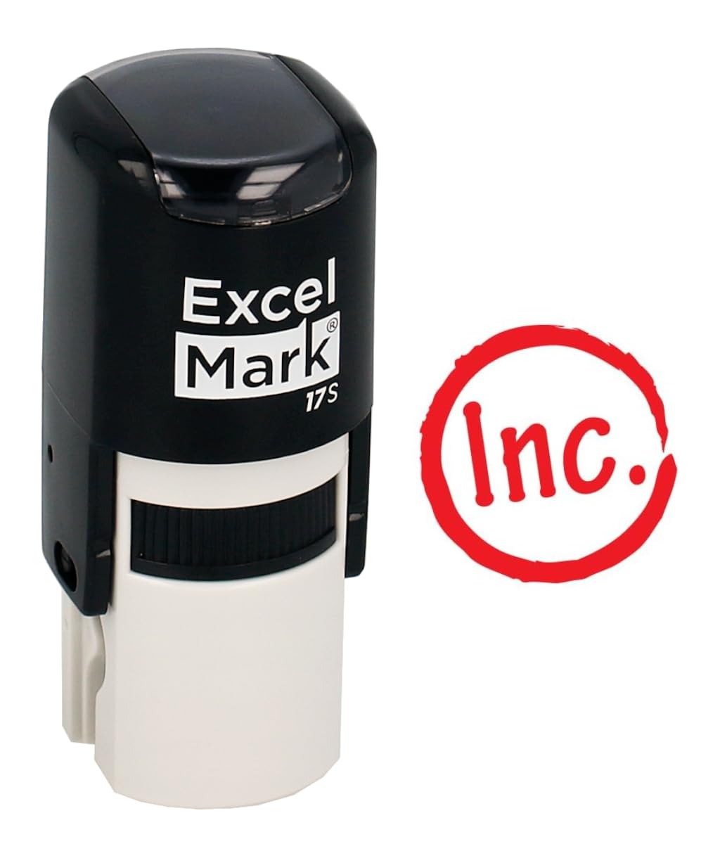 ExcelMark Grade Incomplete - Self-Inking Round Teacher Stamp - Red Ink