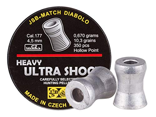 JSB Diabolo Exact Ultra Shock Hollow Head Air Gun Pellets .177 Cal, 10.3 Grains, 350ct