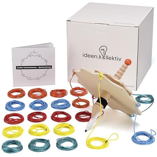 ideen.kollektiv XXL Kreiselzeichner Teambuilding Kooperationsspiel Lernspiel Gruppenspiel Strippenzieher Interaktions-Zeichenspiel (bis zu 20 Personen)