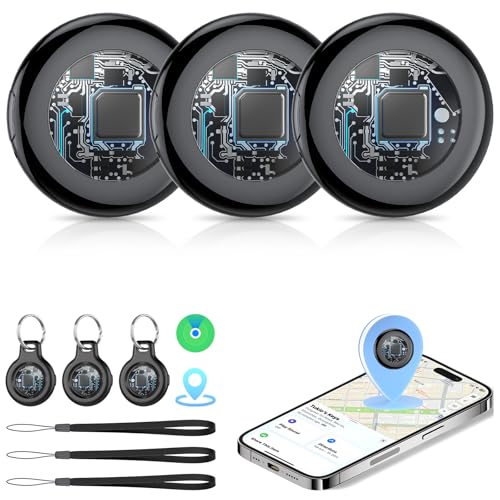Image of Air Tracker Tags-3 Pack (iOS Only), [Apple MFi Certified] Key Finder | Replaceable Battery Bluetooth Tracker Compatible with Apple Find My, Item Locator Smart Tag for Keys, Bag, Luggage and More