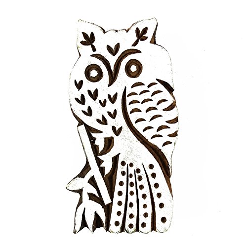 Hand Carved Owl Stamp Printing Block Textile Wood Block Art Scrapbook Stamps