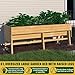 Yardenaler 6 x 3 x 2FT Raised Garden Bed with Legs, Large Outdoor Elevated Wood Planted Box with Liner for Vegetable Flower, Backyard and Patio, Natural