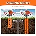72CC Auger Post Hole Digger, 2 Stroke Gas Powered Earth Post Hole Digger with 2 Auger Drill Bits(6