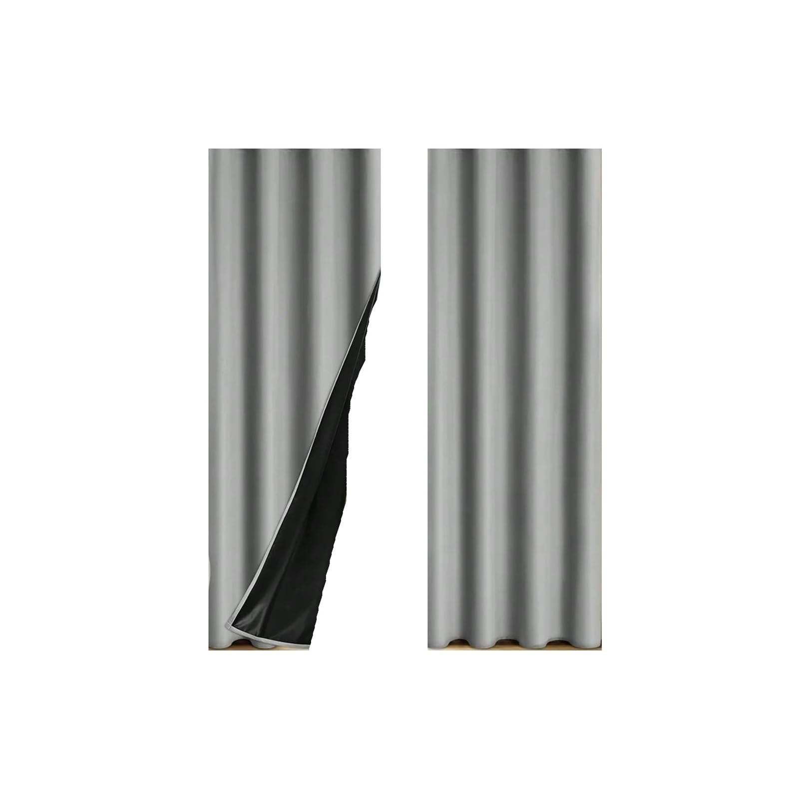 MWAHJU 2pc Solid Blackout Curtains with Grommets, for Bedroom, Living Room, Kitchen, Privacy Drapes, Window Curtain For Living Room(Color 2,132X274cm)