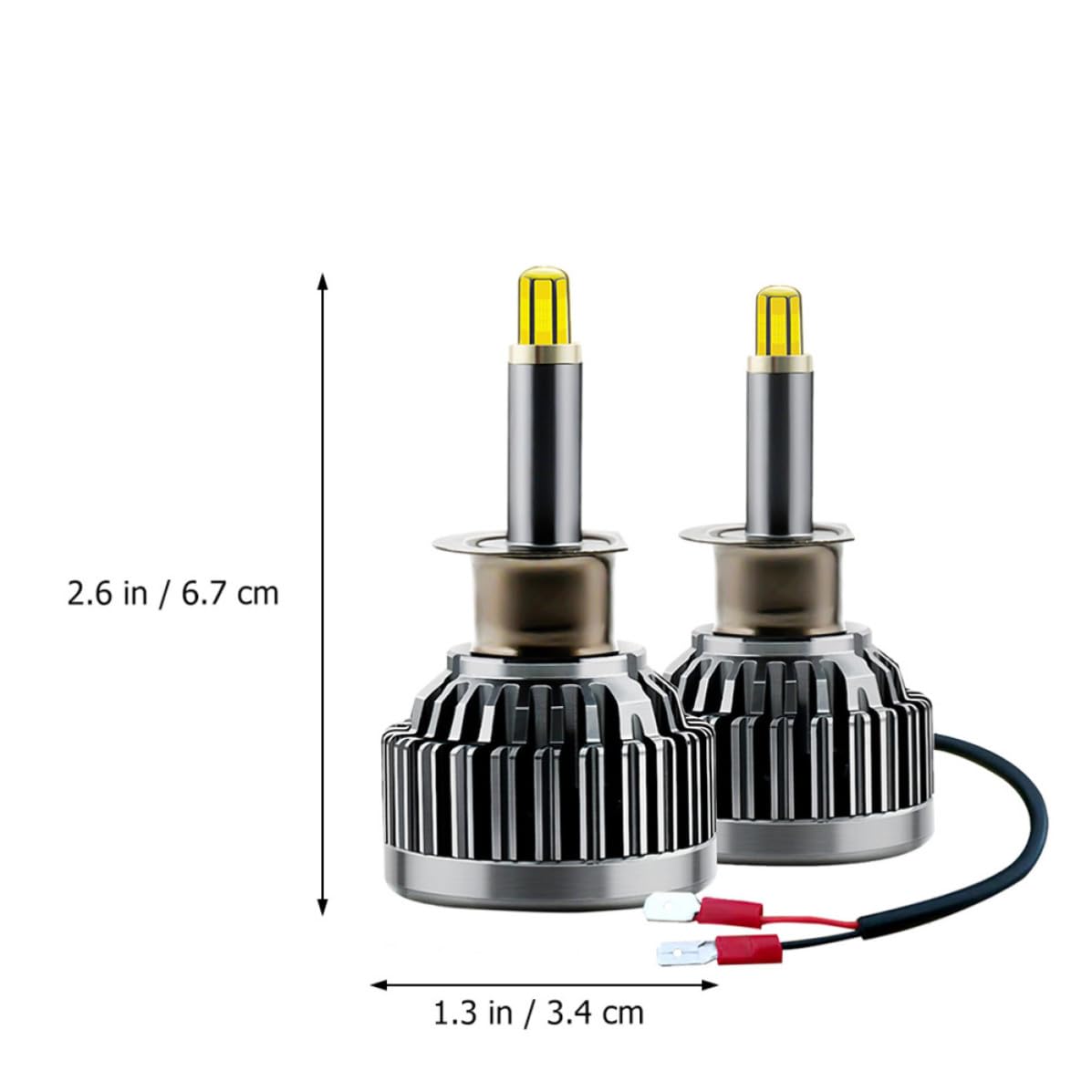 POPETPOP Bombillas LED H1 para Coche, 1 Par, Aluminio Aeronáutico Blanco