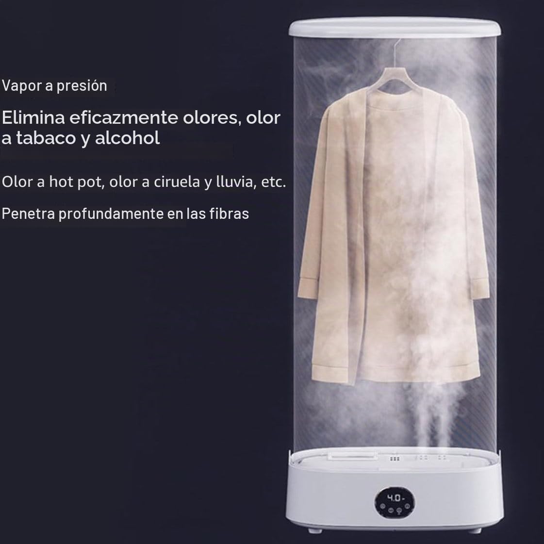 Secadora de vapor portátil de 1000 W, plancha automática, secadora de ropa eléctrica, circulación de aire caliente de 360°, temporizador inteligente de 240 minutos, cuidado automático