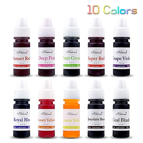 Ktdorns Soap Dye Soap Making Set - 10 Liquid Colors For Soap Coloring,Coal Black, Royal Blue,Chocolate Brown,Lemon Yellow,Fruit Green,Sunset Red,Sunset Yellow,Deep Pink,Super Red And Grape Violet. #TOP1