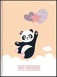 Caderno Brochura Animativa, Capa Dura, Sem Pauta, My Friend, 80 Folhas, Pacote com 5