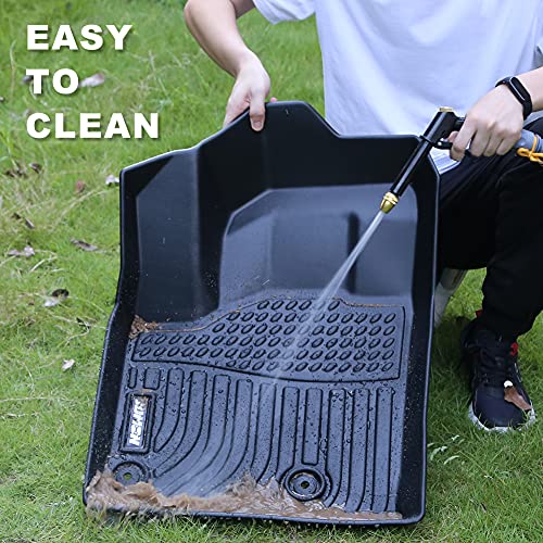 Jdmon All Weather Floor Mats Compatible With 2019-2023 Kia Forte, 2 Row Front & Rear Custom Fit Car Floor Liner Set Black #TOP6