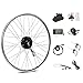 SEASON 28''(700C) E-Bike Kit de Conversion 36V 350W Moteur de Moyeu Arrière à Engrenages sans Balai, adapté pour Roue Libre 6/7/8/9 Vitesses, avec L'écran LCD, Capteur de Pédale