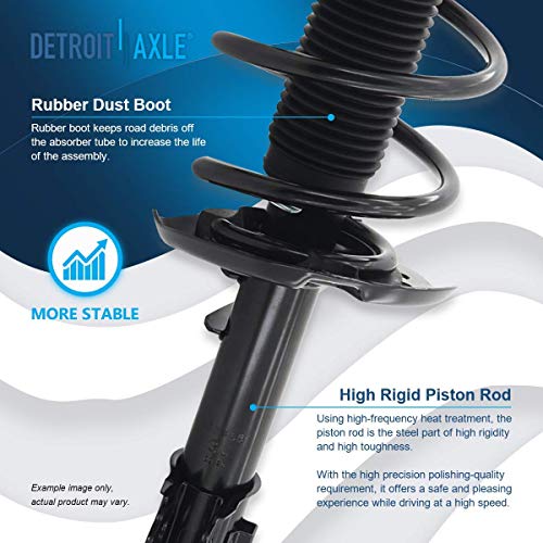 Image of Detroit Axle - Struts Shocks Kit for 2011-2012 Kia Optima 2 Front Ready Struts w /Coil Spring 2 Rear Shock Absorbers 2 Front Sway Bar Links Replacement [Korea Built Sport Suspension Models]