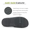 HEVA Shower Slide Open Toe Sandals Mens Bathroom Slippers Beach Indoor House Shoes（10UK 44EU,Grey） #5