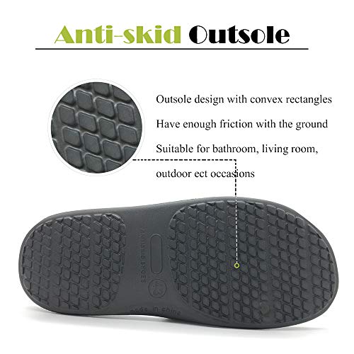 Image of FUNKYMONKEY Men's Shower Slides - Non Slip Quick Drying Sandals for Men - Lightweight Pool Beach Bathroom Slippers Indoor Outdoor