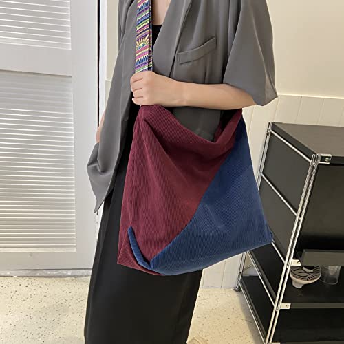 Image of JARKJARD Women Corduroy Tote Bag Large Shoulder Hobo Bag for Women Boho Casual Handbag Purse