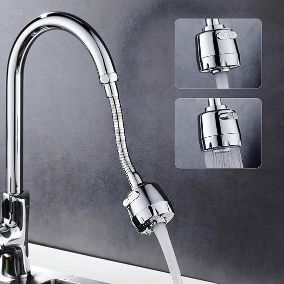 Image of ALTURAS Kitchen Tap Extender, 360 Rotating Faucet Extension for Kitchen Sink & Basin, Adjustable Water Flow