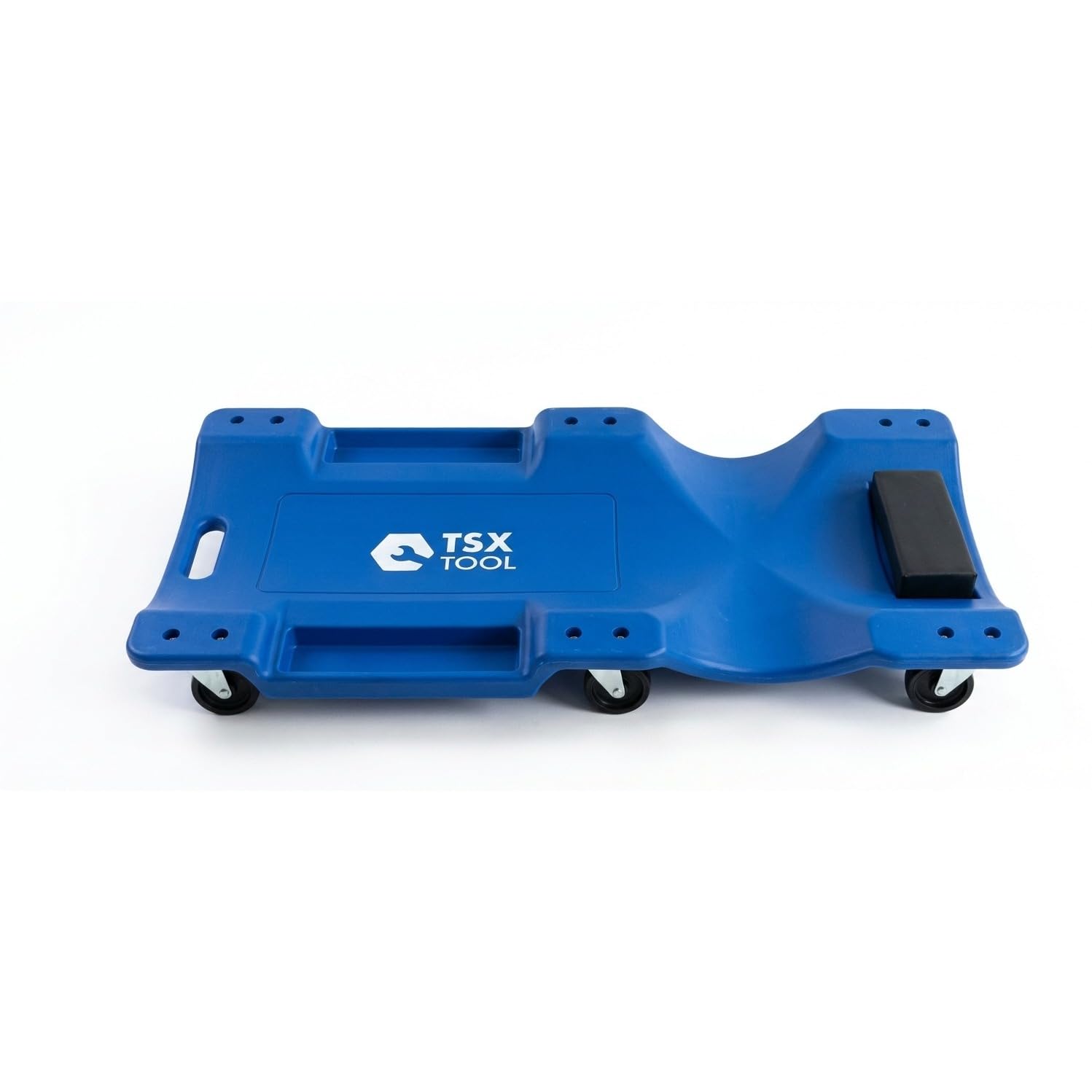 SATKIT Camilla Mecánica con Ruedas para Taller – Diseño Ergonómico, Reposacabezas Acolchado y Soporte de hasta 150 kg – HDPE Resistente al Aceite y Disolventes