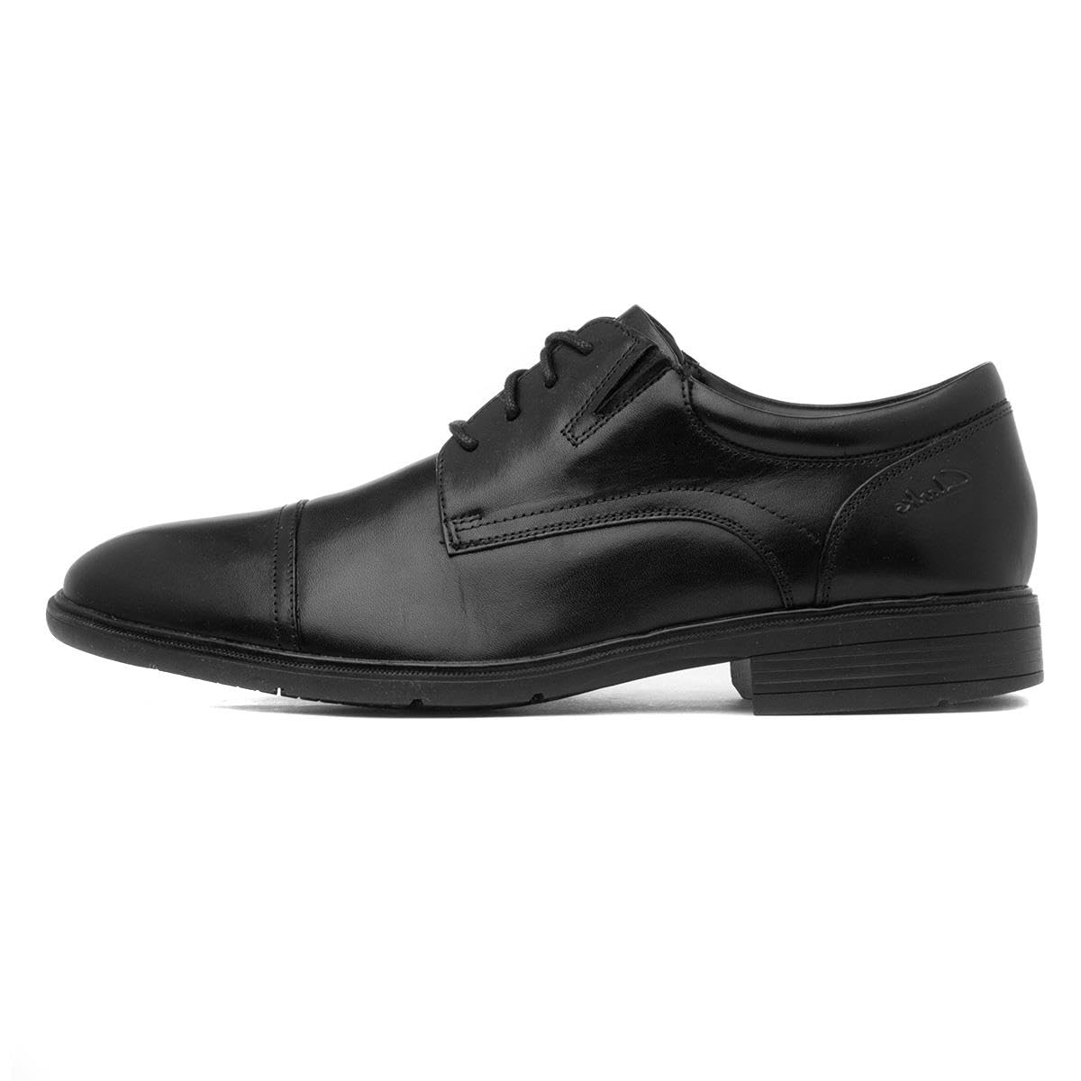 Clarks Steadwell Cap Mens Black Leather, 12