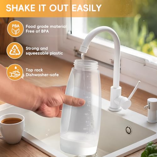 Image of HASTHIP Pancake Batter Dispenser with Blender Balls, Equipped with Silicone Spatula Pancake Mixer Bottle for Cupcakes, Pancakes, and Muffins