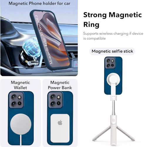 Image of Jkobi Leather Finish Back Cover Case for Motorola Moto Edge 50 Neo (MagSafe Compatible Wireless Charging | Soft Touch | Camera Bump Protection)