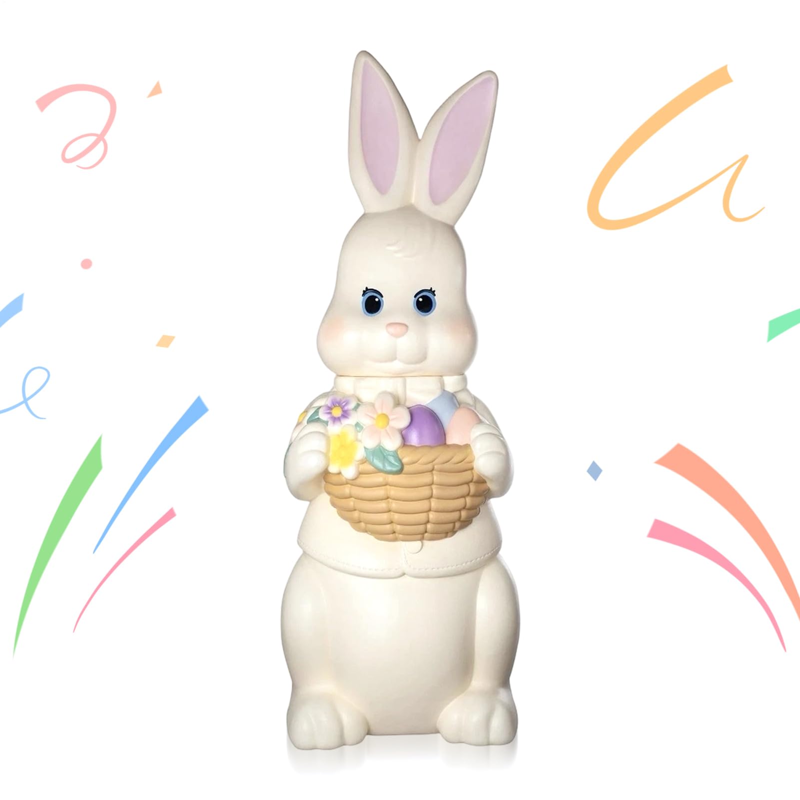 Figurine lapin de Pâques en résine pour déco jardin rustique et salon