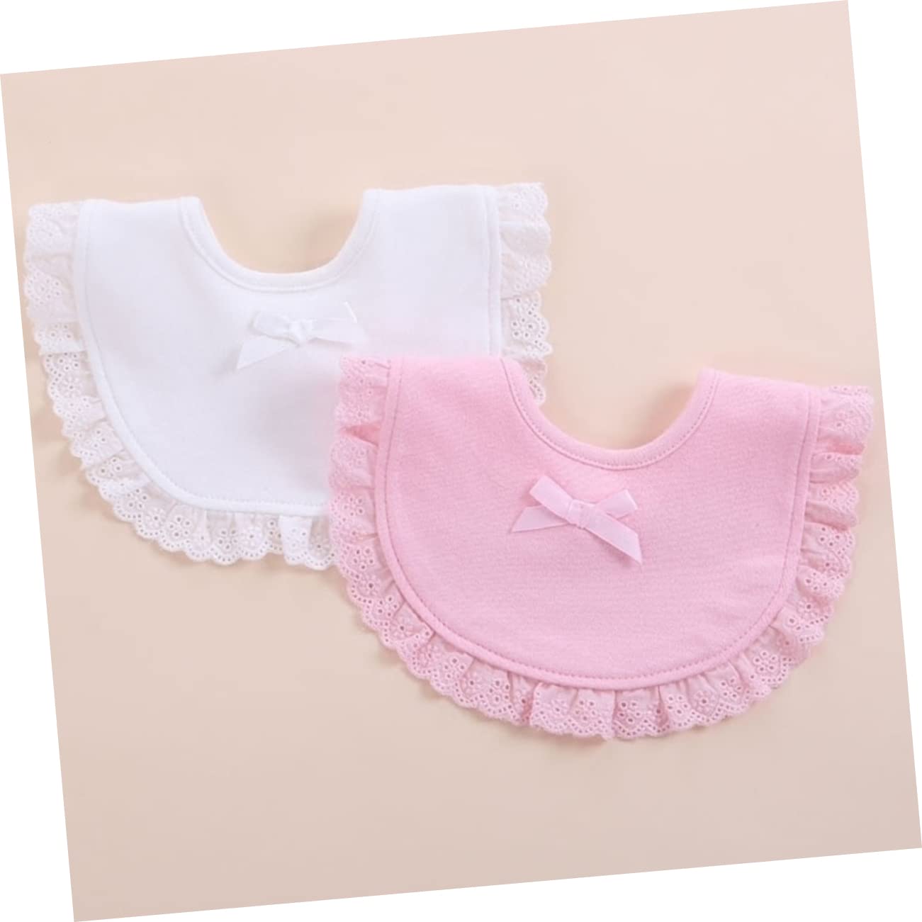 Toyvian 6 Pcs Baby Bib Kids Weaning Bib Baby Drool s Infant s Bandana Eating Muslin Scarf White Products Lace Pure Cotton Newborn - Image 2