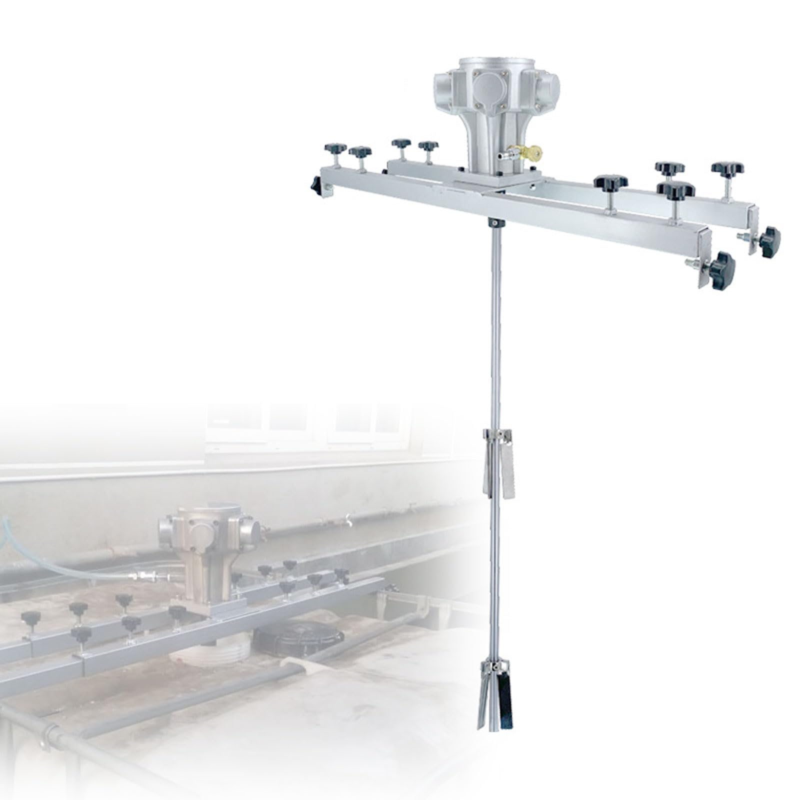 YNBSHGAA Pneumatic IBC Agitator, 1000L Air Liquid Stirring Device With 250mm Blade, 0-1000rpm Adjustable Speed, Folding Propeller, Mixer for Paint