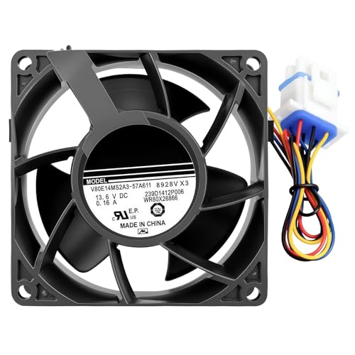 Upgraded WR60X26866 (OEM) Refrigerator Evaporator Fan Motor for GE Refrigrator Replace WR60X26033 WR60X10356 V80E14MS2A3-57A611 WR60X10341 WR60X26030 WR60X10357 AP6278228