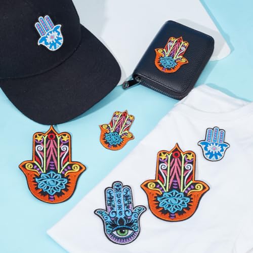 Écusson œil de Fatima patch brodé main pour customisation robe et veste - 6