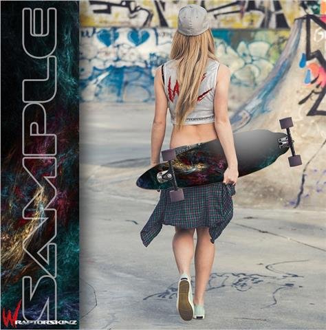 Thunder - Decal Style Vinyl Wrap Skin fits Longboard Skateboards up to 10