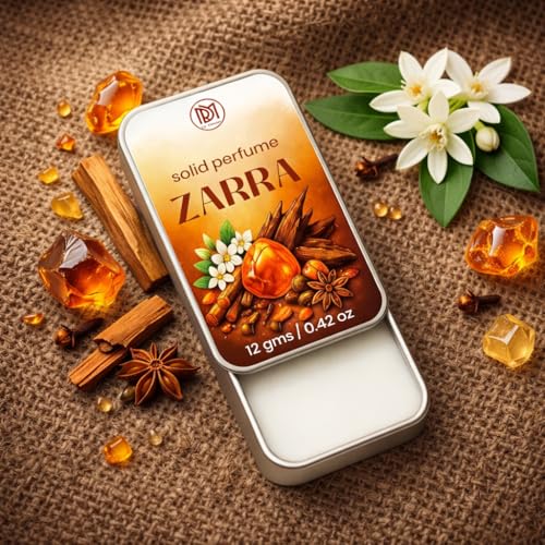 Image of Dr.Mashur Solid Perfume |zarra&V Noir Alcohol Free Wax Perfume Balm, Long Lasting | Pocket Tin 12g, Pack Of 2| Non Greasy Smooth Glide, Travel Friendly Men And Women