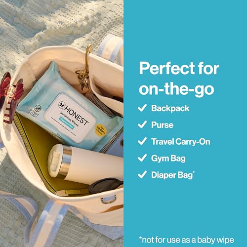 Image of The Honest Company Fragrance-Free Sanitizing Alcohol Wipes, Antibacterial Safe for Hands, Kills 99% of Germs, Made With Aloe, 50 Count (1 Pack)