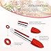 Mudder 5 Pcs Mini Silicone Tongs 7 Inch Small Serving Kitchen Tongs with Silicone Tips Christmas Party Supplies for Salad, Grilling, Frying and Cooking(Multi)