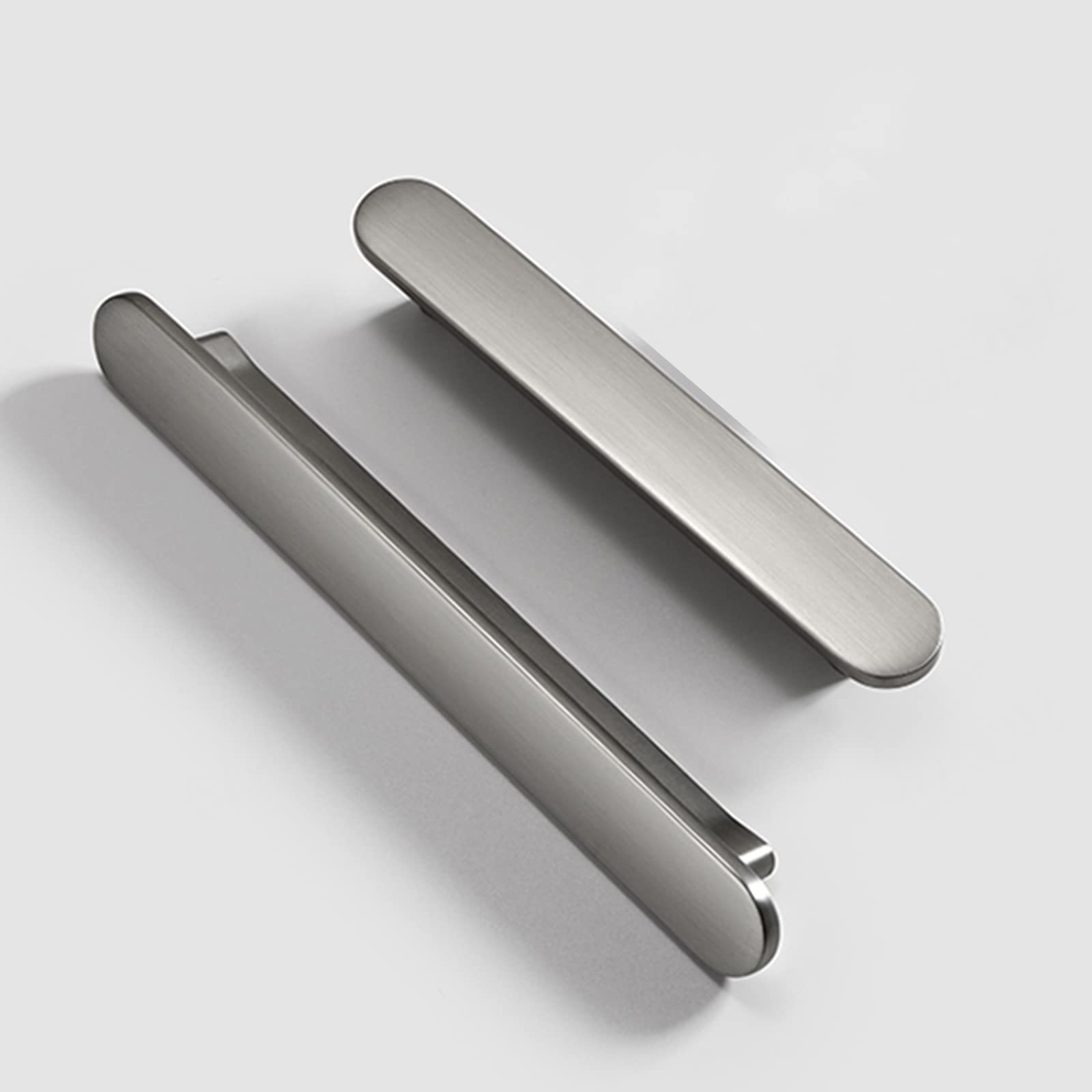 YHBZ 2 Pieces Wardrobe Door Handle Knob Pull,Vanity Dresser Drawer Handles Pulls,Grey Zinc Alloy Pull Knobs,for Modern Kitchen Cabinet Bedroom,Holedistance128mm