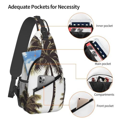 Bolso Cruzado Masculino de Pecho Tipo Bandolera Negro miniatura 5