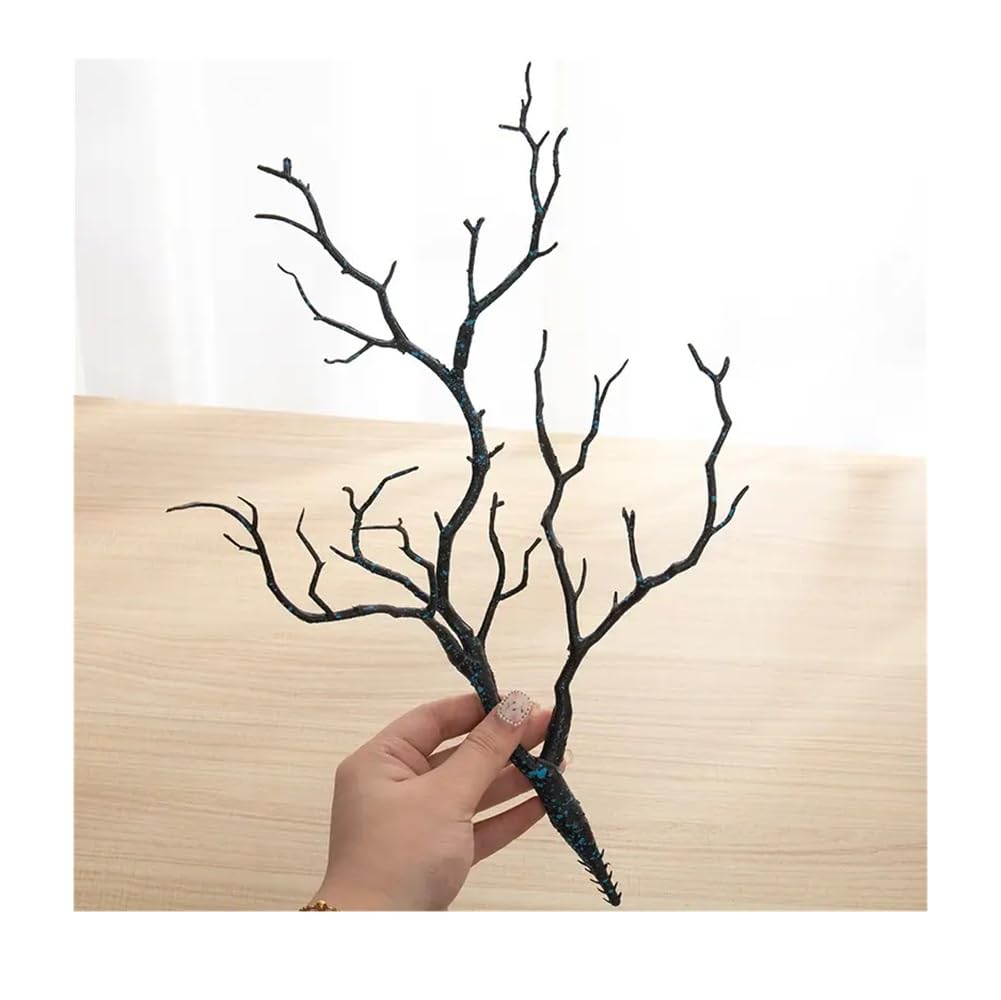 SPHINX Artificial Branches for Vase Filler–Twisted Willow, Coral, Manzanita Style Decorative Stems for Home Decor, DIY Craft, Wedding Centerpieces, Aquarium Plants, Dried Look Twig Decor (1, Blue Splashed)