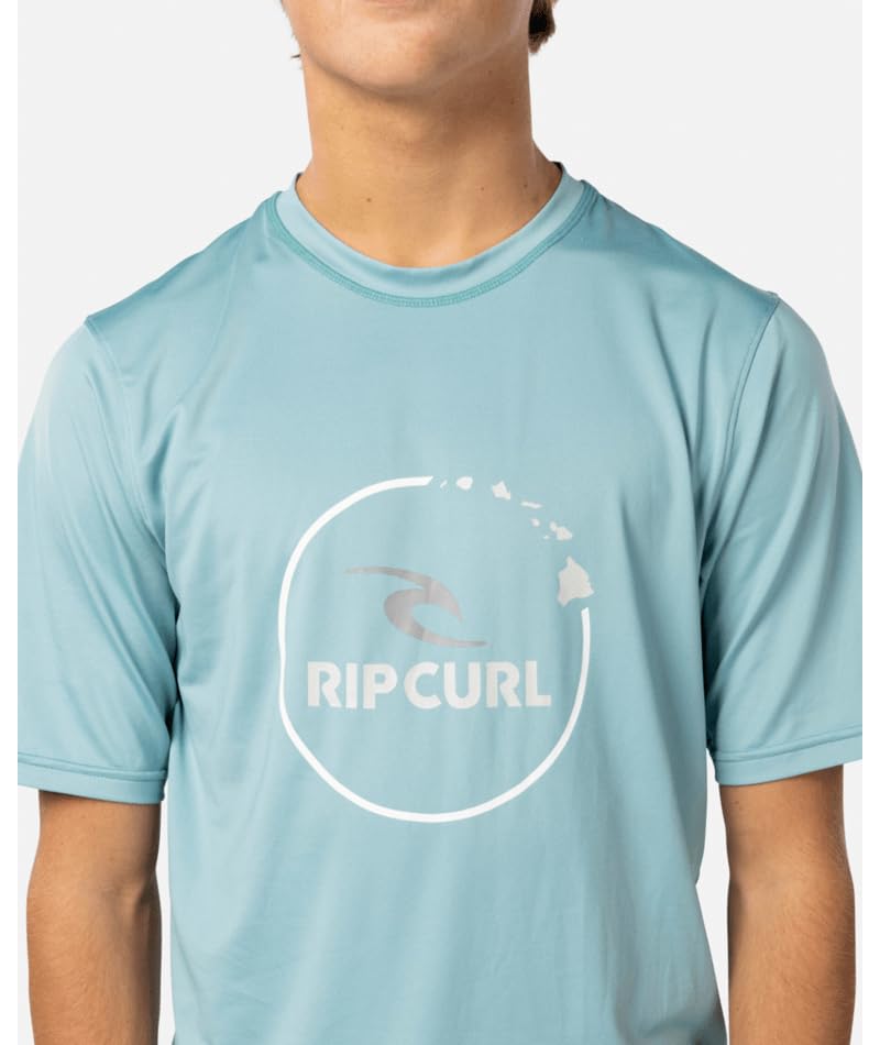 Rip Curl Men's Island Vibe Short Sleeve Uv 50+ Loose Fit Rashguard2
