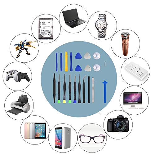 22-in-1 Electronics Repair Tool Kit with Professional Precision Screwdrivers and Opening Pry Tools Suitable for iPhone, MacBook, Samsung, Huawei and Other Phones, Tablets and Computers
