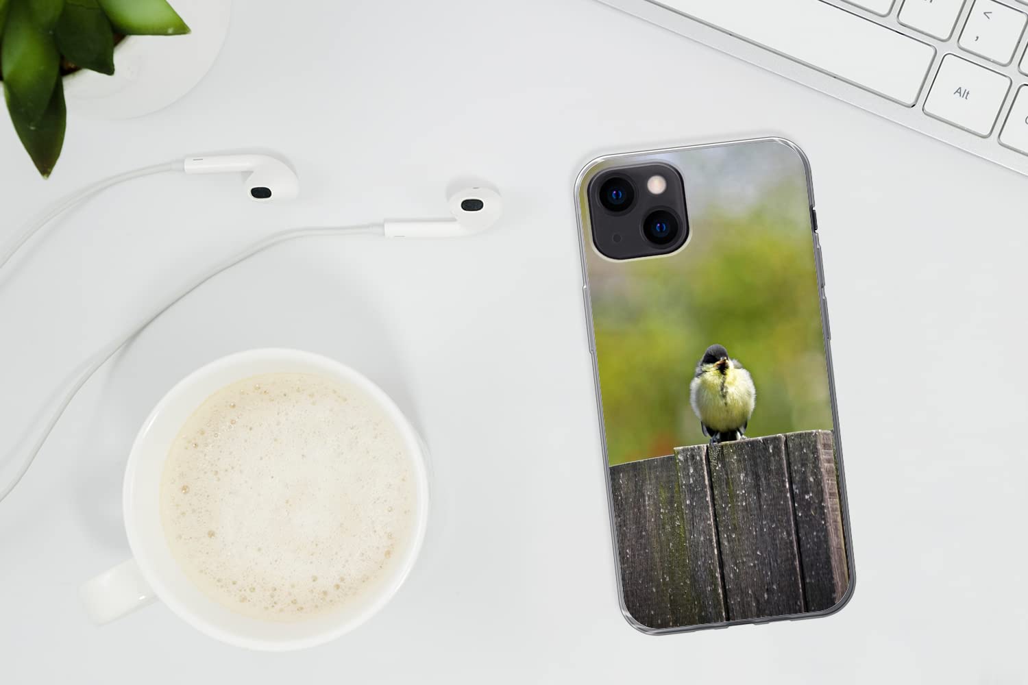 MuchoWow Funda para iPhone 13 - Tres jóvenes Tetas Grandes sentadas en una Valla - Funda de Silicona/Funda Blanda para teléfono móvil