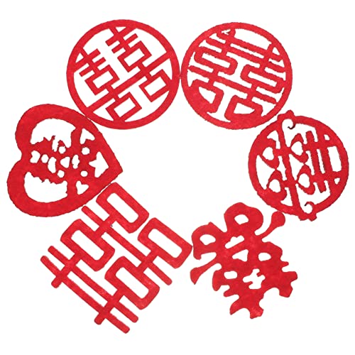 MAGICLULU 120 Piezas de Confeti con Carácter Xi para Decoración China de Bodas Accesorios para Lanzar Y Esparcir Adornos para Fiestas